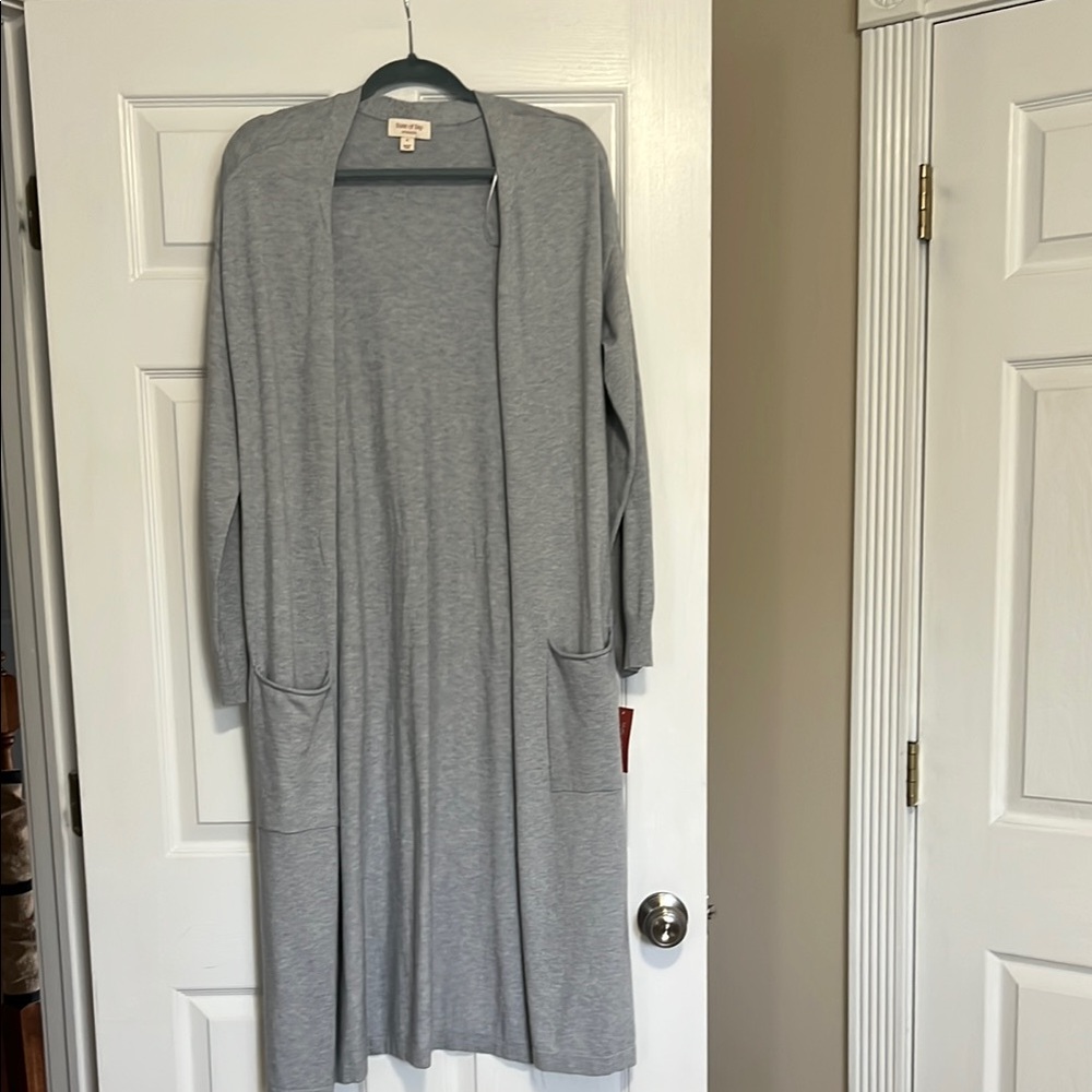 State of day Gray Long Open robe